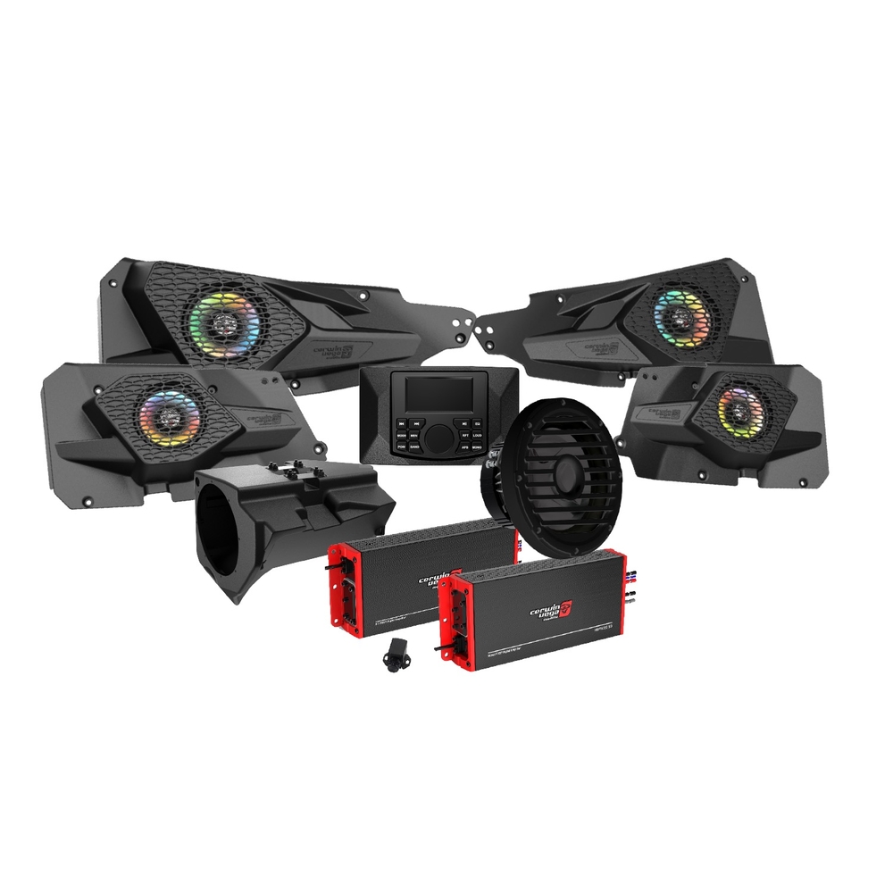 2014+ RZR XP 4DR 710W Complete Audio Kit with Dual Amplifiers, Media ...