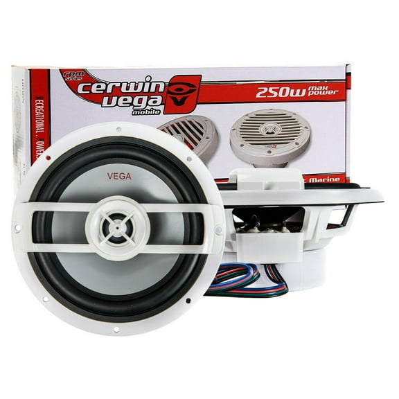 Cerwin-Vega VM65 - 6.5" 250W MAX 60W RMS 2-Way Marine Coaxial Speakers
