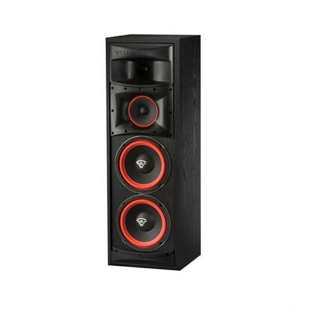 Cerwin-Vega XLS-28 3-Way Performance 200W Subwoofer Bookshelf Speaker, Black-Ash