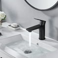 thumbnail image 1 of Cerypsa Brass Single Handle Bathroom Lavatory Basin Sink Faucet-Matte Black, 1 of 6