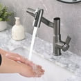 thumbnail image 1 of Cerypsa Rotated Bathroom Faucet 360 Degrees Smart LED Digital Display 3-Modes Sprayer Gray, 1 of 9