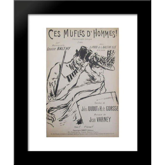 Ces Mufles D'Hommes 20x24 Framed Art Print by Theophile Steinlen