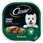 Cesar Adult Classic Turkey with Loaf in Sauce Wet Dog Food, 3.5 oz, Tray