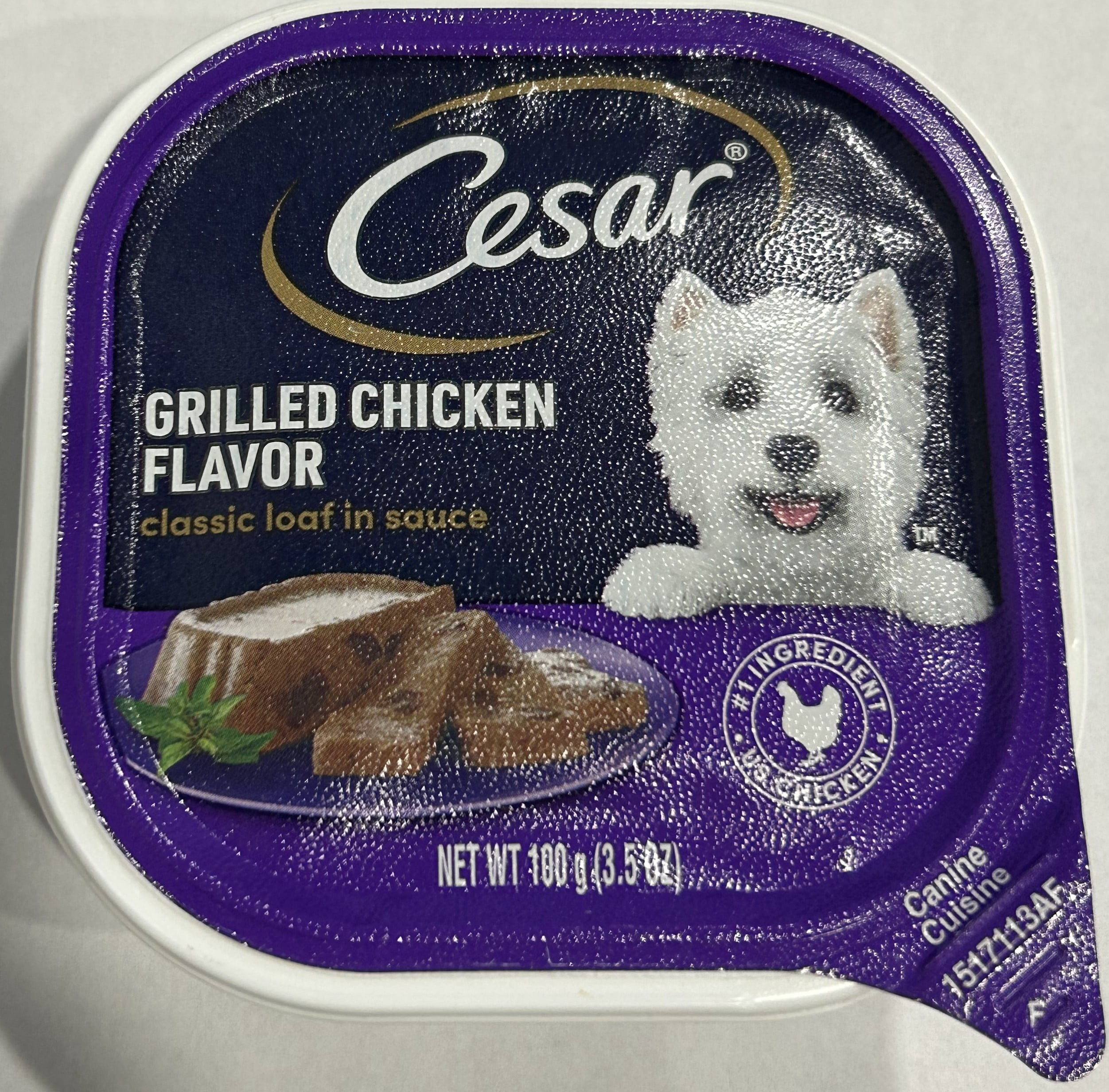 Cesar Canine Cuisine Wet Dog Food, Grilled Chicken 3.5 oz (Pack of 12)