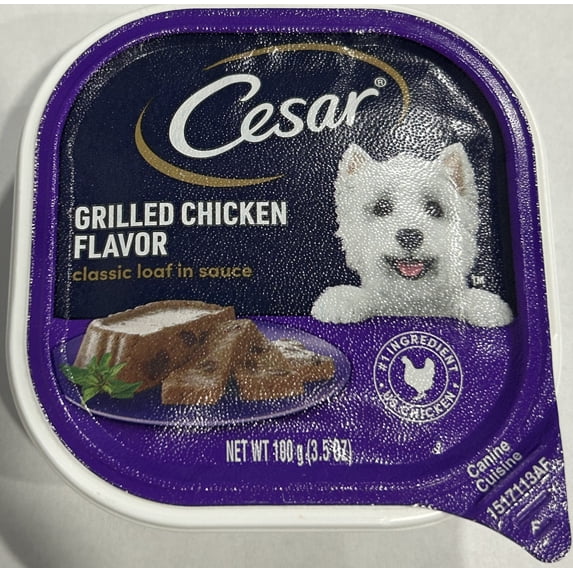 Cesar Canine Cuisine Wet Dog Food, Grilled Chicken 3.5 oz (Pack of 12)