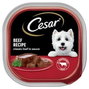 Cesar Loaf in Sauce Beef Recipe Adult Wet Dog Food, 3.5 oz Easy Peel Trays