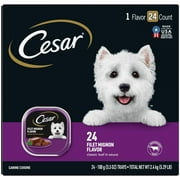 Cesar Classic Loaf In Sauce Filet Mignon Flavor Wet Dog Food, 3.5 Oz Trays (24 Pack)