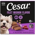 thumbnail image 1 of Cesar Classic Loaf in Sauce Filet Mignon Flavor Adult Wet Dog Food, 3.5 oz Easy Peel Trays, 24 Ct., 1 of 14