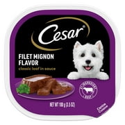 Cesar Classic Loaf In Sauce Filet Mignon Wet Dog Food Adult, (24) 3.5 Oz. Easy Peel Trays