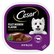 Cesar Classic Loaf In Sauce Filet Mignon Wet Dog Food Adult, 3.5 Oz. Easy Peel Tray