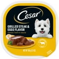 thumbnail image 1 of Cesar Classic Loaf In Sauce Grilled Steak & Eggs Dog Food, 3.5 Oz Easy Peel Tray, 1 of 14