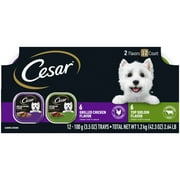 Cesar Classic Loaf In Sauce Wet Dog Food Variety Pack, 3.5 Oz Trays (12 Pack)