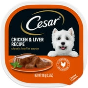 Cesar Classic Loaf In Sauce Chicken And Liver Recipe Wet Dog Food, 3.5 Oz Tray