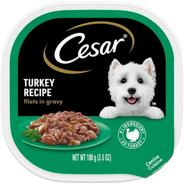 Cesar Filets In Gravy Turkey Recipe Wet Dog Food Adult, 3.5 Oz