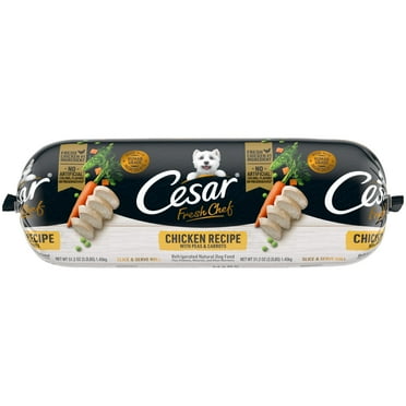 Cesar Fresh Chef Chicken With Peas & Carrots Wet Dog Food For Adult Dogs, 3.2 Lb Roll