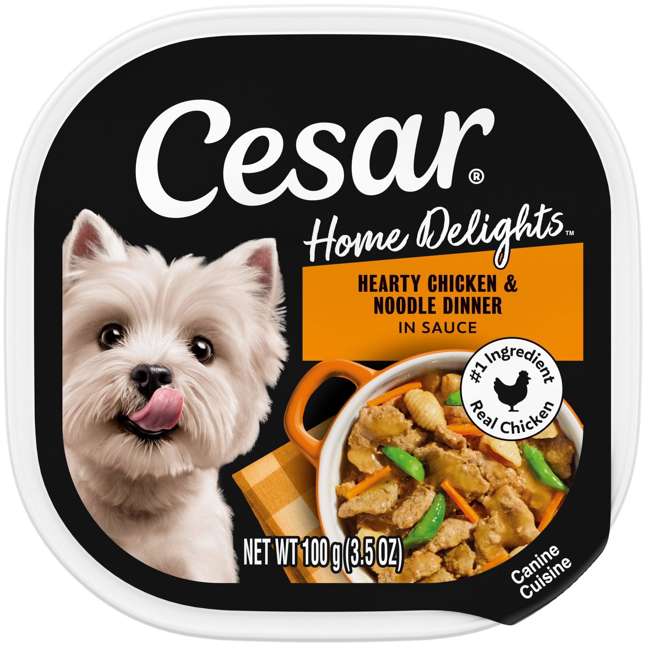 Cesar Home Delights Adult Wet Dog Food, Hearty Chicken & Noodle Dinner in Sauce