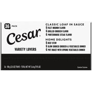 Cesar Home Delights & Classic Loaf In Sauce Variety Pack Wet Dog Food, 3.5 Oz Trays 36 Ct