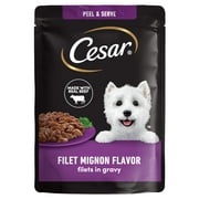 Cesar Filets in Gravy Filet Mignon Flavor Wet Dog Food, 1.76-oz Mini-Pouches