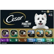 Cesar Poultry Lovers Wet Dog Food Variety Pack, 3.5 Oz Trays (36 Pack)