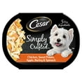 thumbnail image 1 of Cesar Simply Crafted Chicken and Vegetables Adult Wet Dog Food Meal Topper, 1.3 oz Tub, 1 of 12