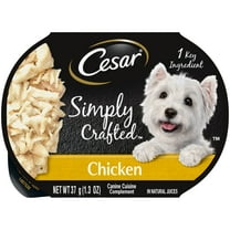 Cesar Simply Crafted Chicken Wet Dog Food, 1.3 Oz Tub