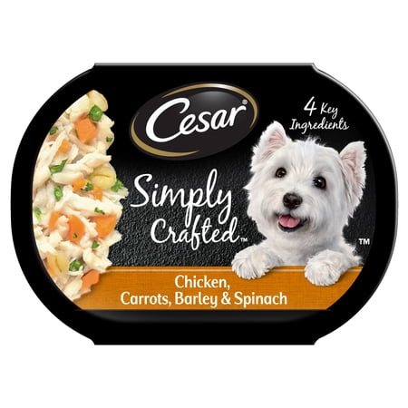 CESAR SIMPLY CRAFTED CHICKEN, CARROTS, BARLEY & SPINACH...