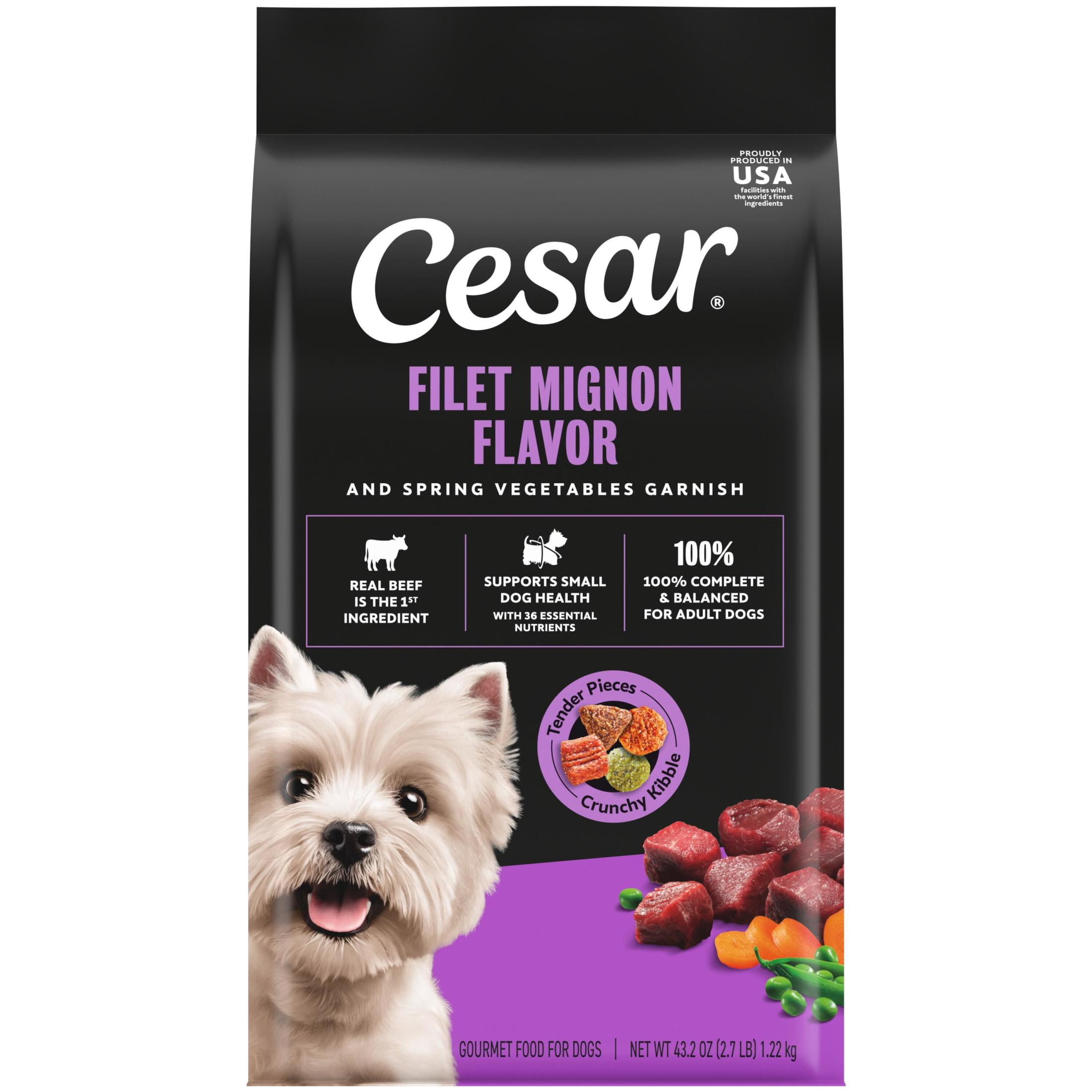 Spring Party Menu Cesar Gourmet Pet Food: Small Breed Filet Mignon & Spring Vegetables ...