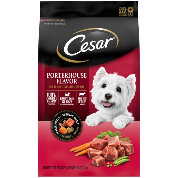 CESAR Porterhouse Dry Dog Food for Small Breed Adult Dog, 5 lb. Bag