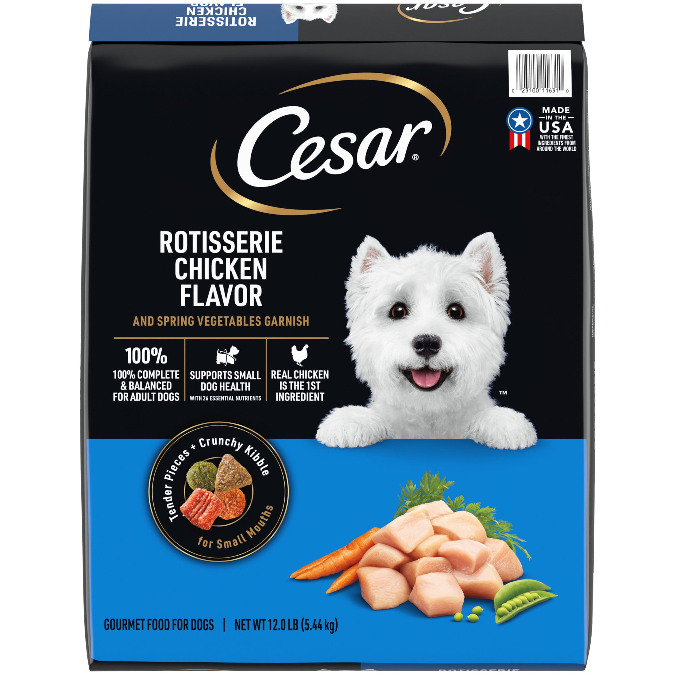 Cesar Small Breed Dry Dog Food with Rotisserie Chicken and Spring