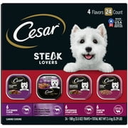 Cesar Steak Lovers Variety Pack Wet Dog Food Adult, (24) 3.5 Oz. Trays