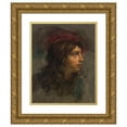 thumbnail image 1 of Cesare Dandini 20x24 Gold Ornate Framed and Double Matted Museum Art Print Titled - Head of a Youth, 1 of 4