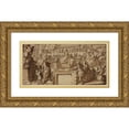 thumbnail image 1 of Cesare Nebbia 14x9 Gold Ornate Wood Frame and Double Matted Museum Art Print Titled - Saint Charles Borromeo Entering the Town of Pavia (C. 1604), 1 of 4