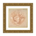 thumbnail image 1 of Cesare Nebbia 15x15 Gold Ornate Wood Frame and Double Matted Museum Art Print Titled - Saint Mathew and the Angel (1536-1614), 1 of 4