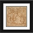 thumbnail image 1 of Cesare Nebbia 20x20 Black Ornate Framed Double Matted Museum Art Print Titled: The Contest Between Athena and Poseidon for the Possession of Athens (1570s), 1 of 5