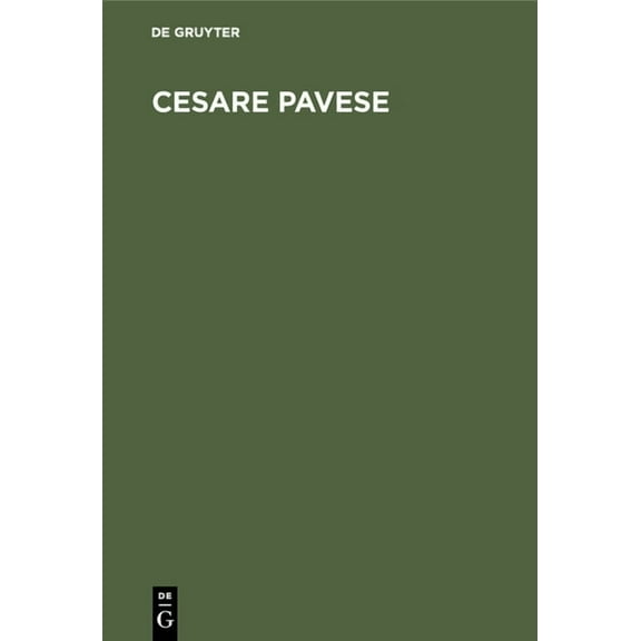 Cesare Pavese, (Hardcover)