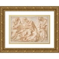 thumbnail image 1 of Cesare Pollino 24x18 Gold Ornate Framed and Double Matted Museum Art Print Titled - The Holy Family with Saint Elizabeth and the Infant Baptist (1560-1630), 1 of 4