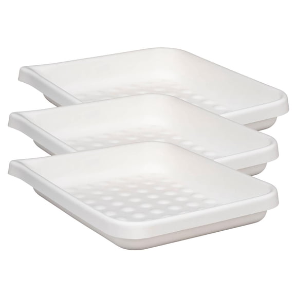 Cesco Plastic Print Developing Tray with Dimple Bottom, 8x10x3" Deep, Set of Three Trays.