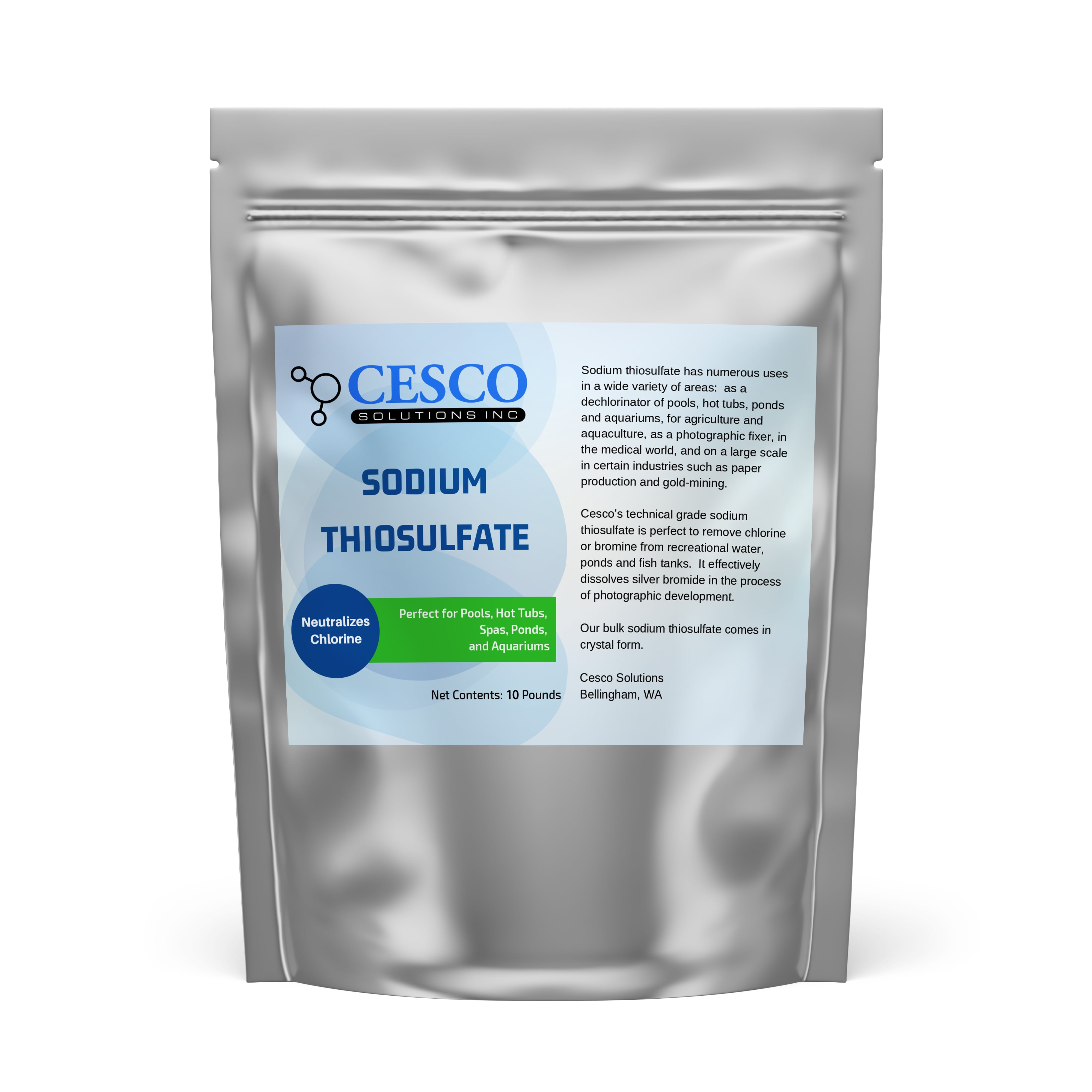 Cesco Solutions Dechlorinator Chlorine Alternative Pool Chemicals, 10 lbs
