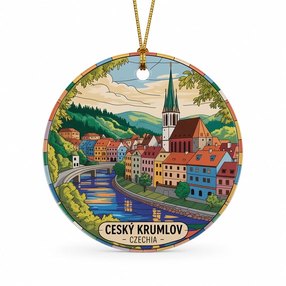 Sammer Weekend Cesky Krumlov Travel Christmas Ornament, Czechia Vacation Memory ...