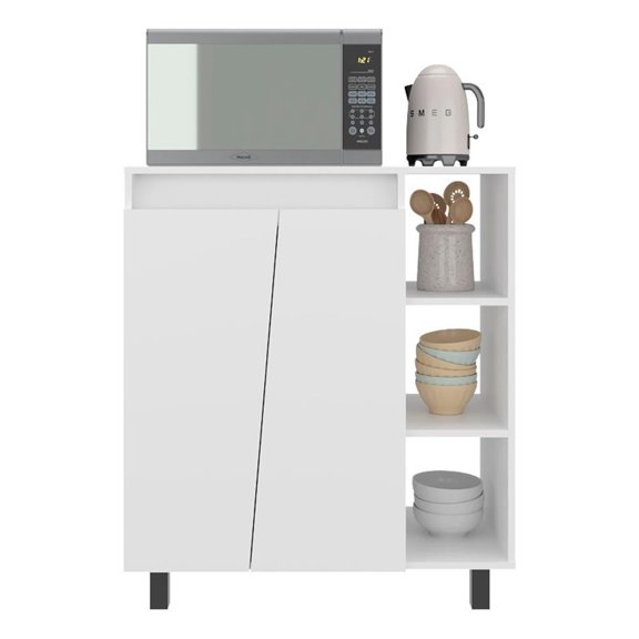 Cesna Microwave Sideboard Cabinet with Storage Engineered Wood White