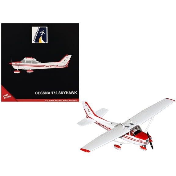 Cessna 172 Skyhawk Aircraft "N12631" Red and White "Gemini General Aviation" Series 1/72 Diecast Model by GeminiJets