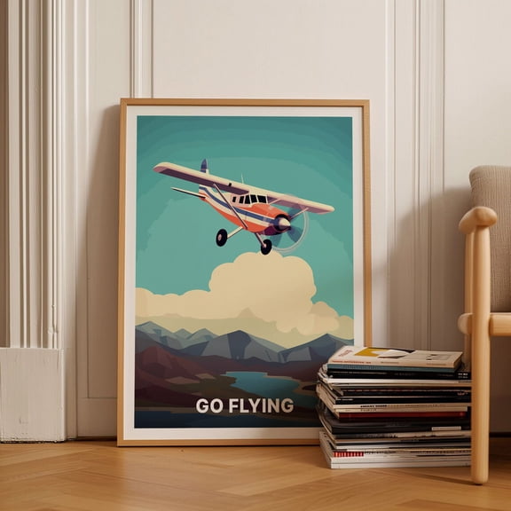 Cessna Skyhawk Aviation Vintage Airplane Art For Pilots Adventure Travel Aircraft C20-179 Decorative Wall Art Poster , Poster Print Only