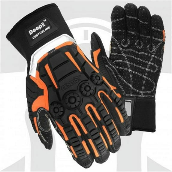 Cestus 3035 XL Pro Series Deep Ii Impact One Pair Glove- Black - Extra Large