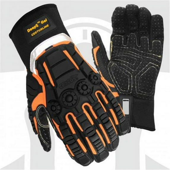 Cestus 3045 XL Pro Series Deep Ii Gel Impact One Pair Glove- Black - Extra Large