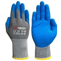 Cestus C-10, 12 Pair Foam Nitrile Coated Work Gloves, Ultra-Fine Knit