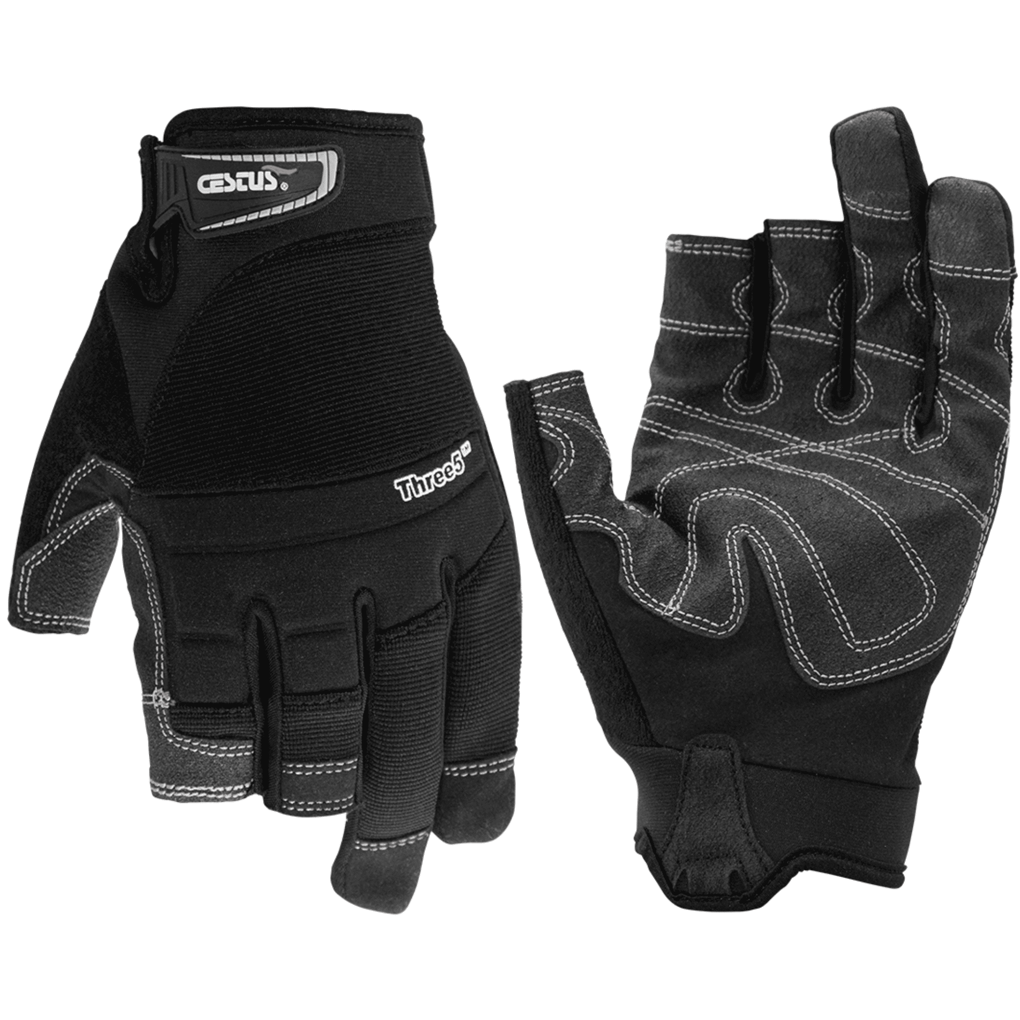 Hyper Tough FingerLess General Work Glove, Size Large, Black, Mesh, HT8884723
