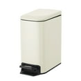 thumbnail image 1 of Cesun 1.6 Gallon Small Bathroom Trash Can, Stainless Steel Garbage Bin with Lid, Creamy White, 1 of 7
