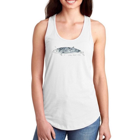Cetacea Cuviers Beaked Whale. Racerback Tank Women -June Erica Vess Designs, Female x-Large