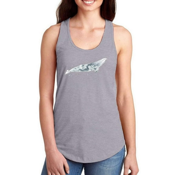 Cetacea Gray Whale. Racerback Tank Women -June Erica Vess Designs, Female x-Small