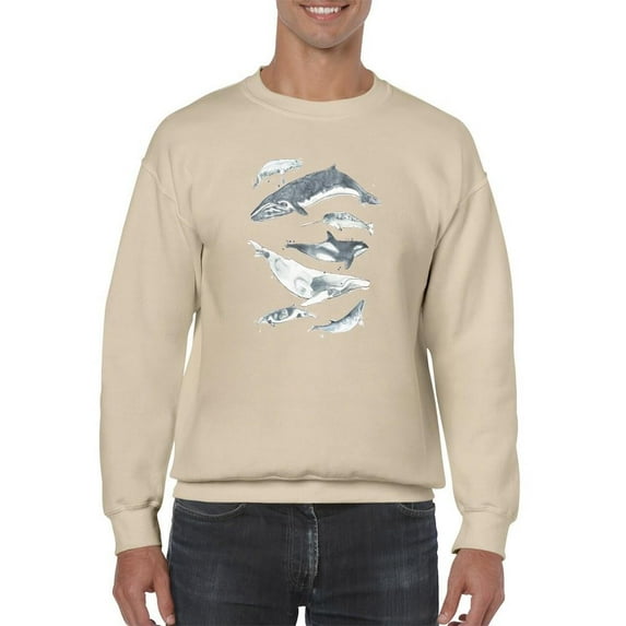 Cetacea I. Sweatshirt Men -June Erica Vess Designs, Male Large